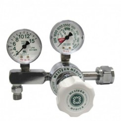 Regulador de oxígeno conexión CGA-540 2-15LPM manometros de 2"